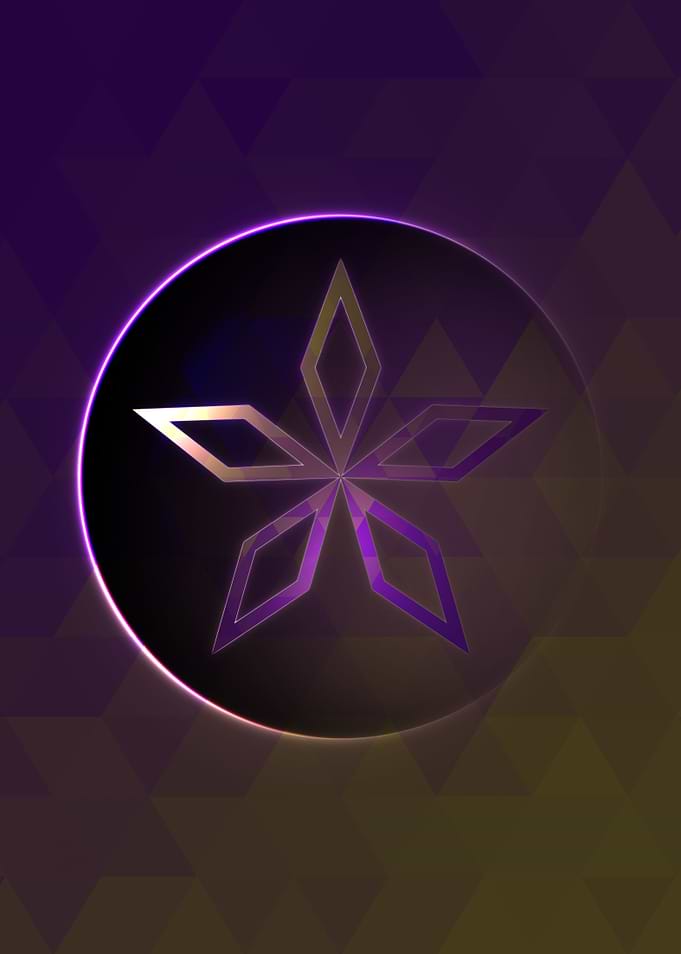 Vector Neon Glyph Rune Art