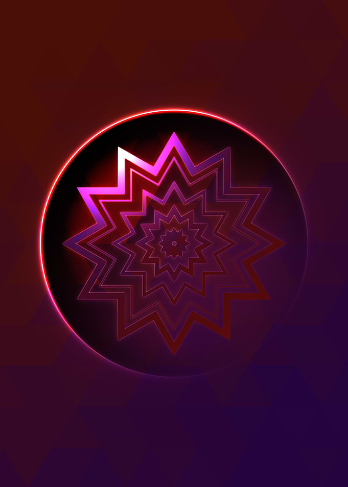 Prismatic Geometric Glyph