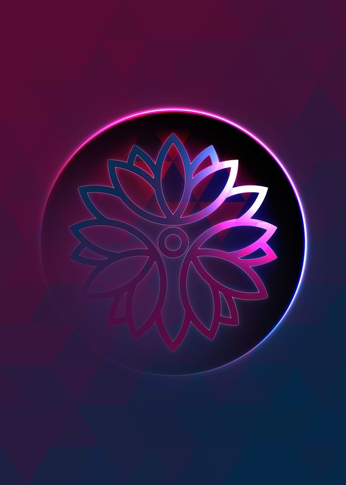 Prismatic Geometric Glyph