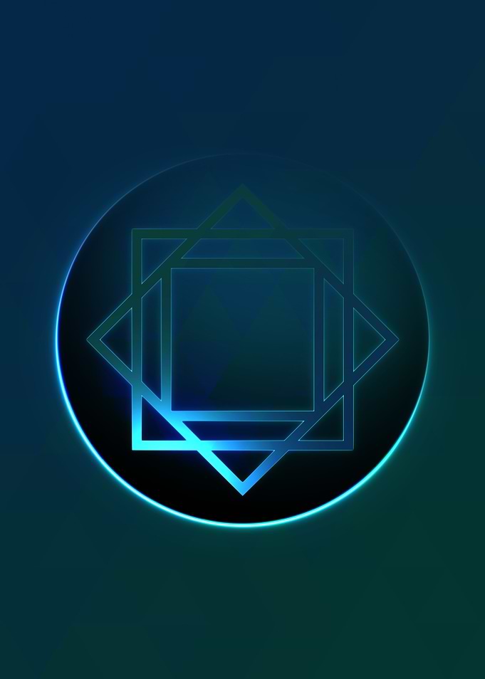 Vector Neon Glyph Rune Art