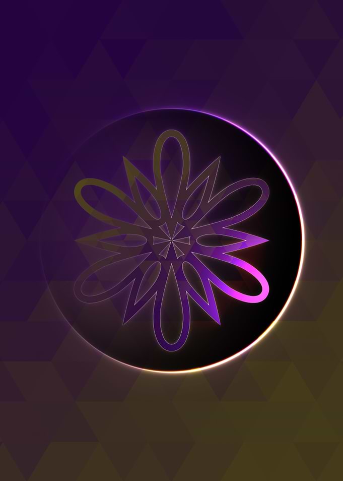 Vector Neon Glyph Rune Art