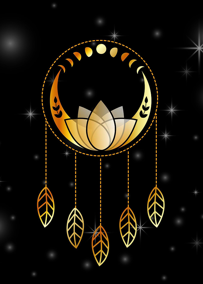 Mystic lotus dream catcher