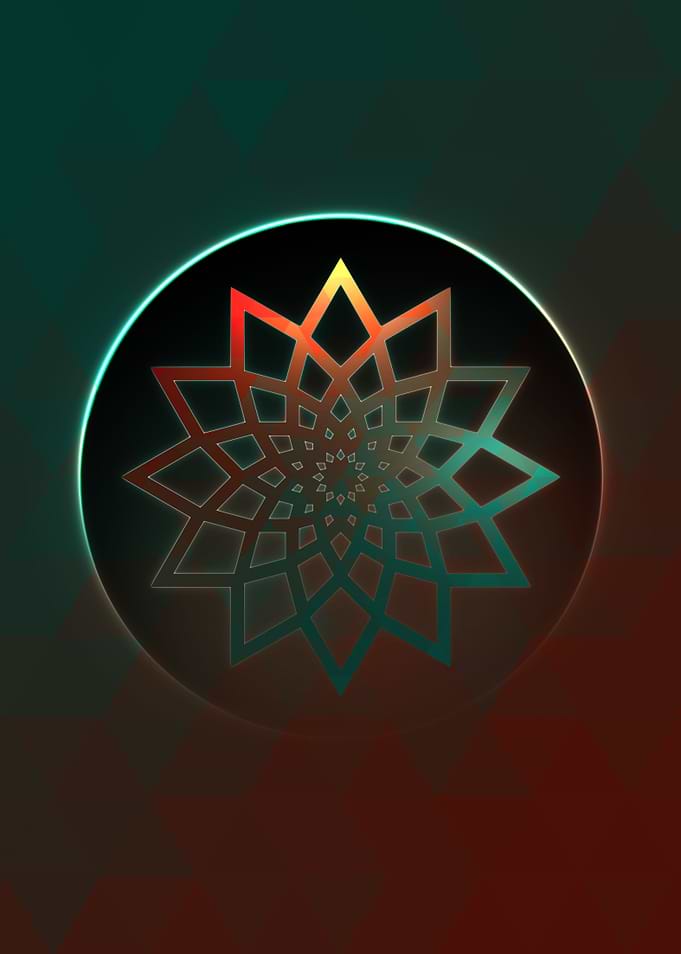 Vector Neon Glyph Rune Art