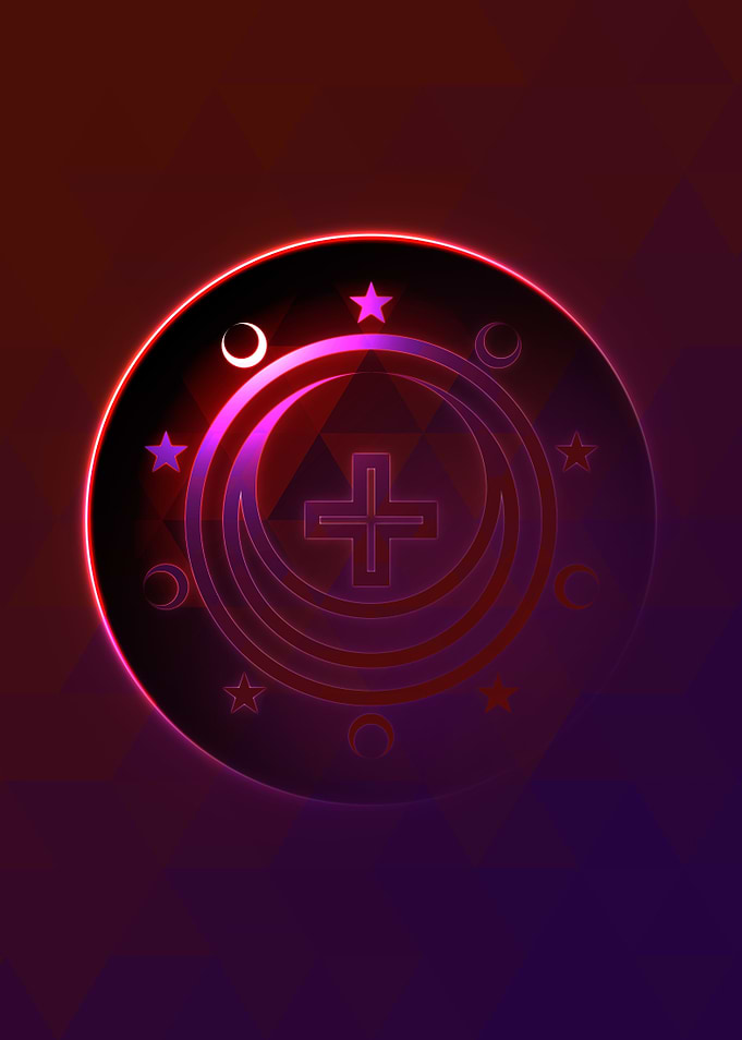 Neon Magic Circle Sign Art