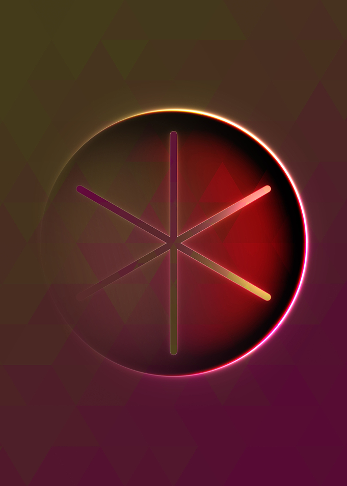 Neon Magic Circle Sign Art