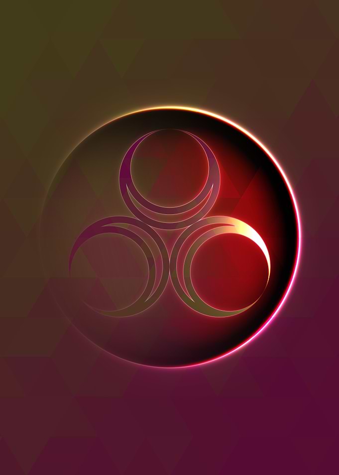 Neon Magic Circle Sign Art