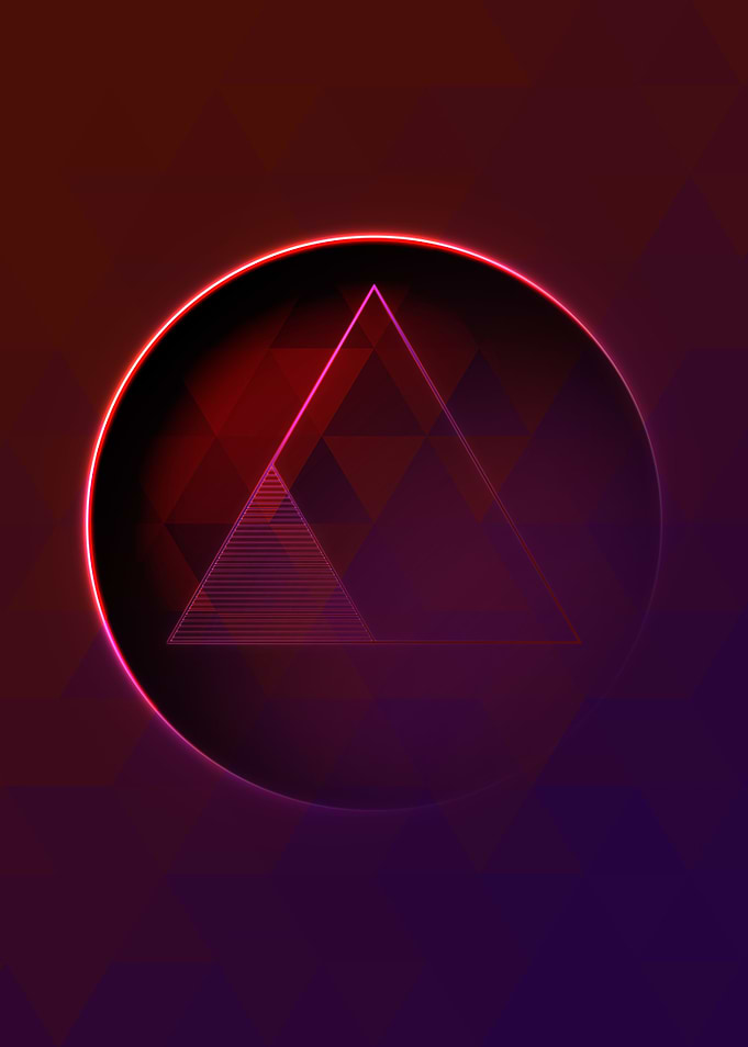 Neon Magic Circle Sign Art