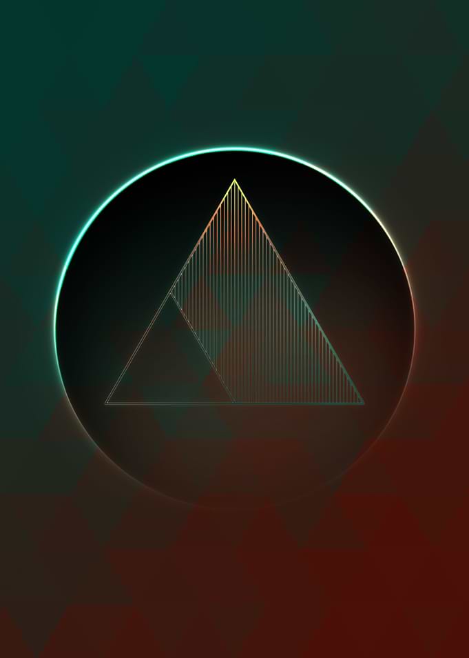 Vector Neon Glyph Rune Art
