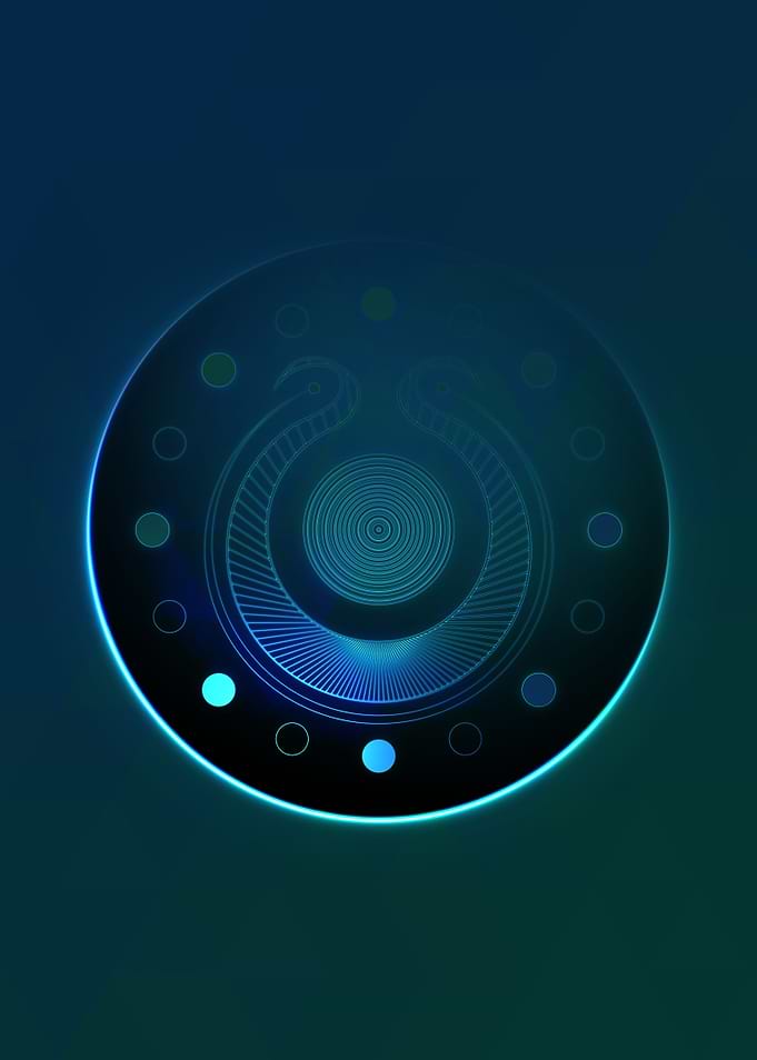 Glowing Glyph Seal Circle
