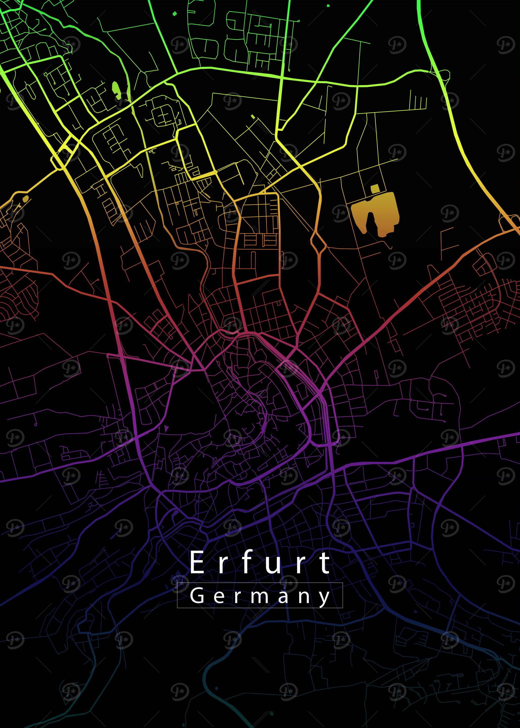Erfurt City Map