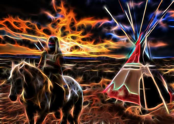 Native American on Horse