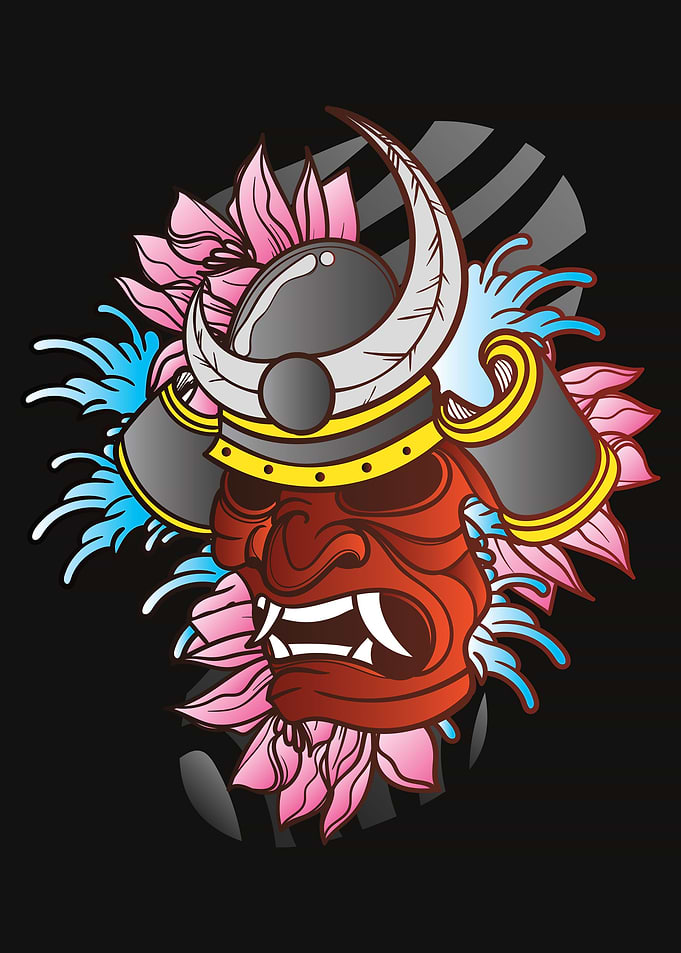 Japan Samurai Head