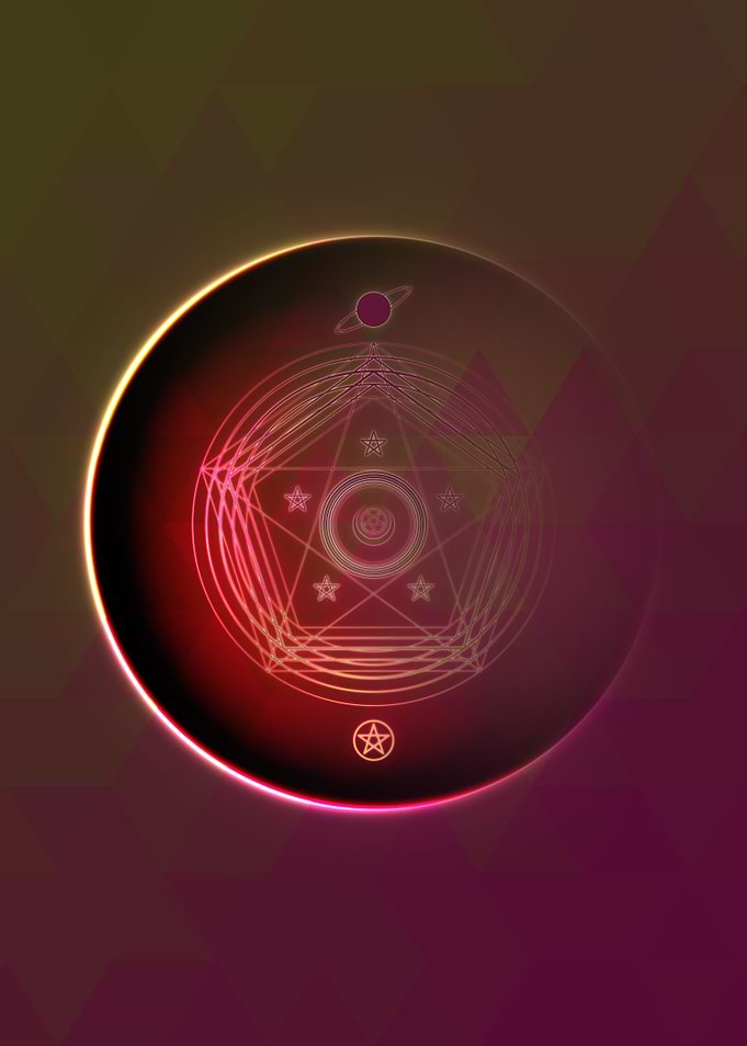 Prismatic Geometric Glyph