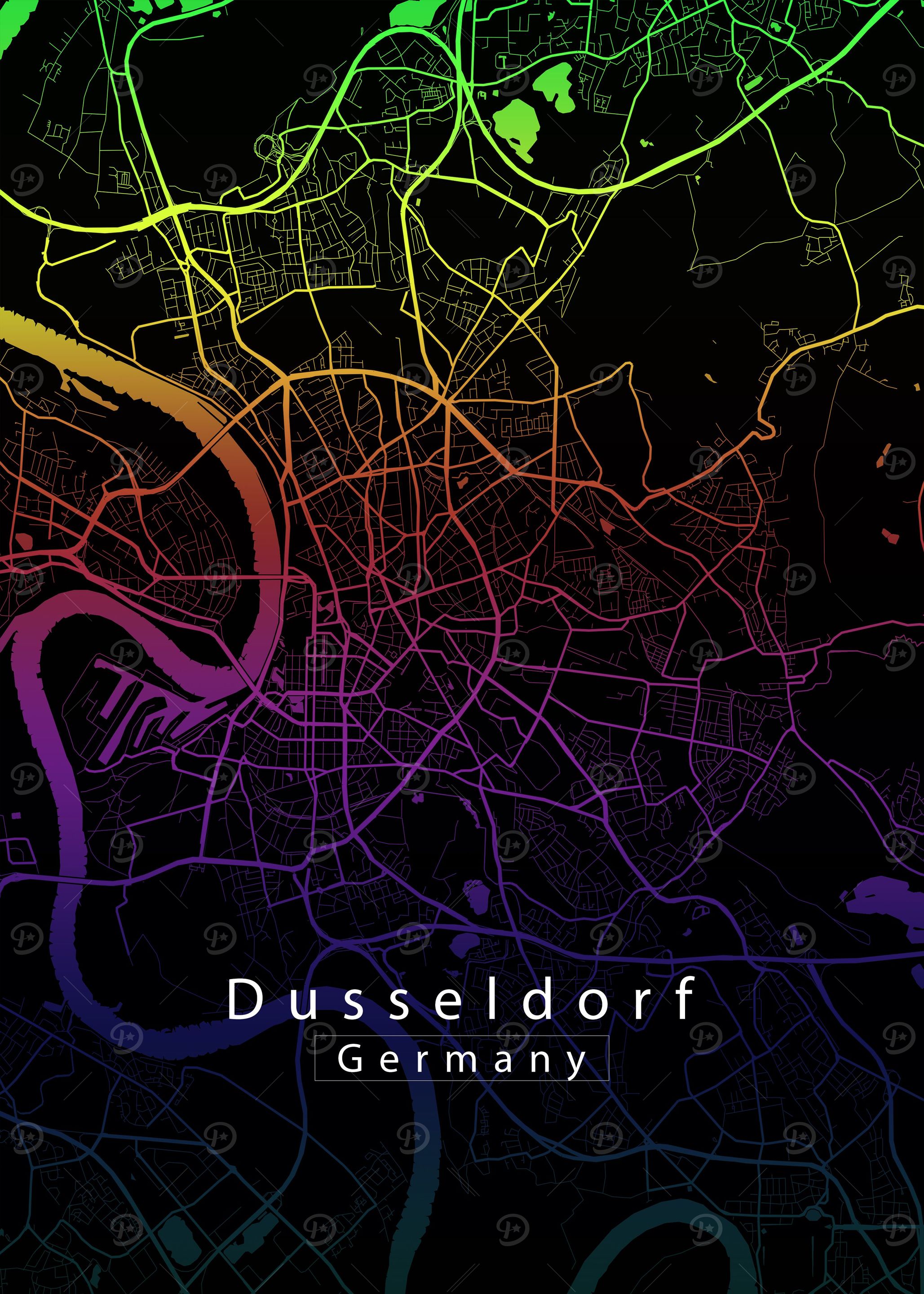 Dusseldorf City Map
