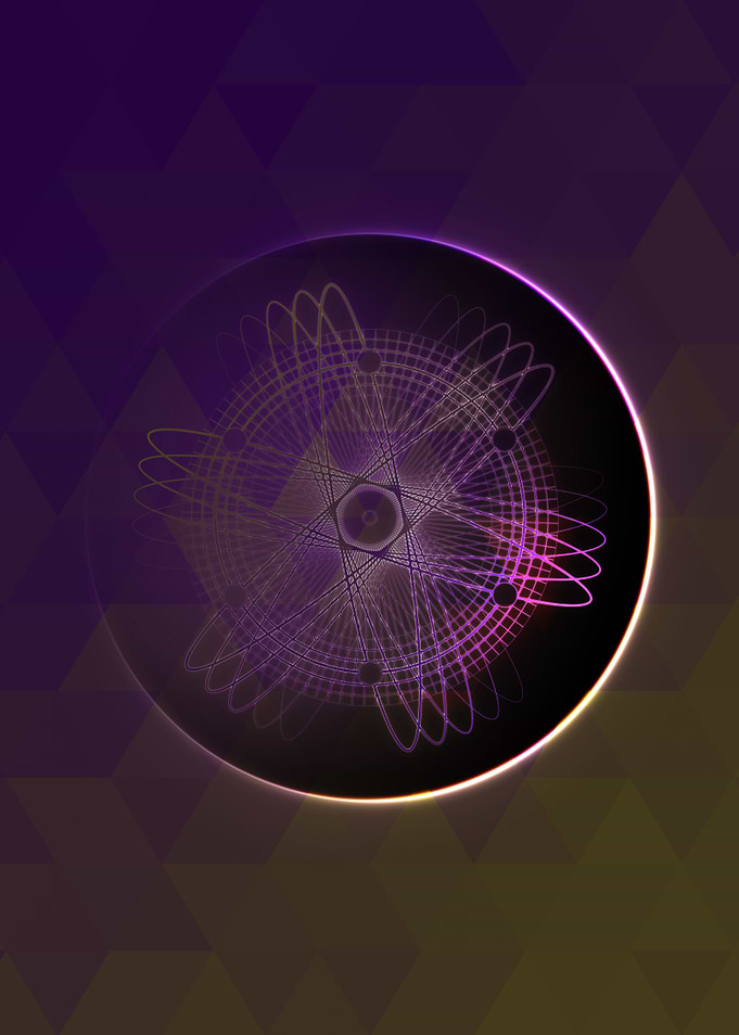 Neon Magic Circle Sign Art
