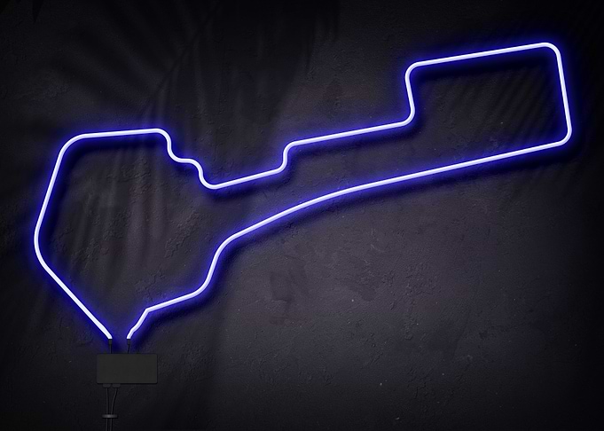 Race Track Baku City Neon
