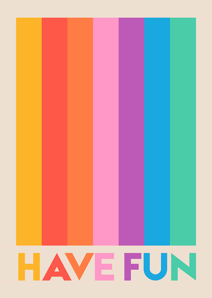 Vintage Rainbow Have Fun