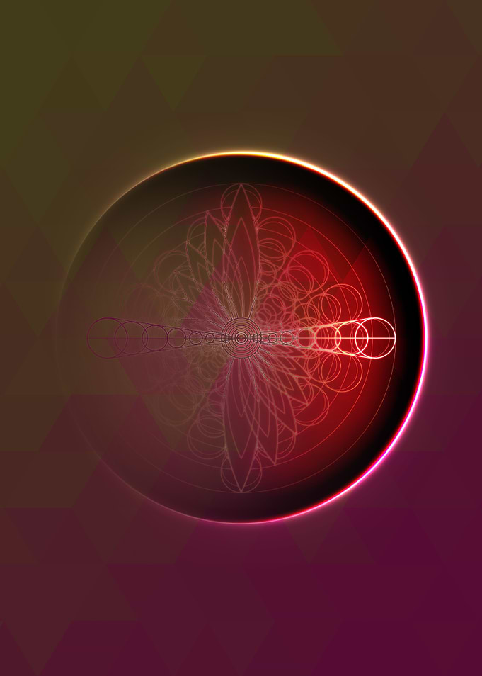 Vector Neon Glyph Rune Art