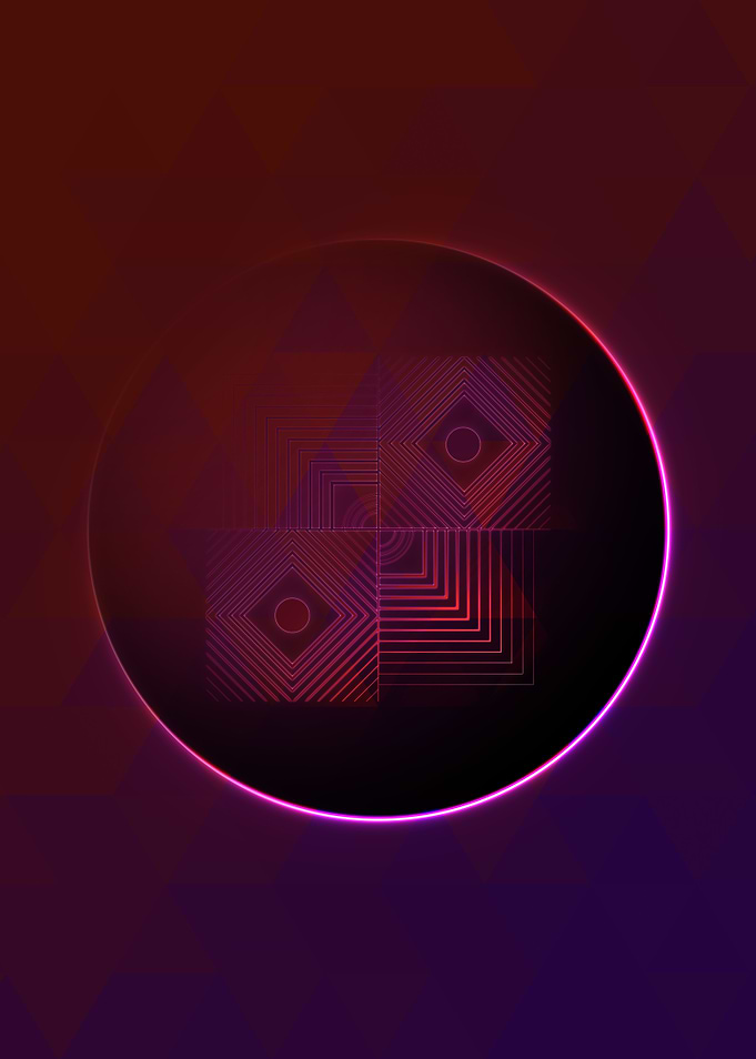 Neon Magic Circle Sign Art