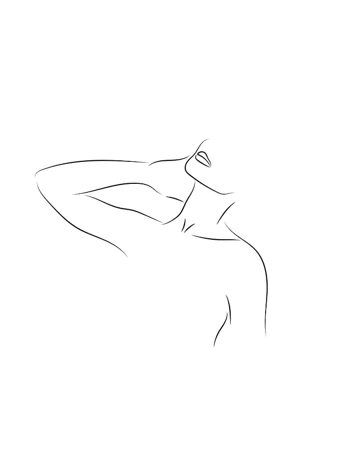 Abstract woman body line