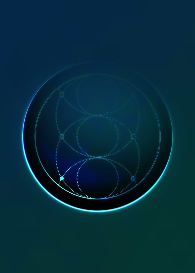 Neon Magic Circle Sign Art