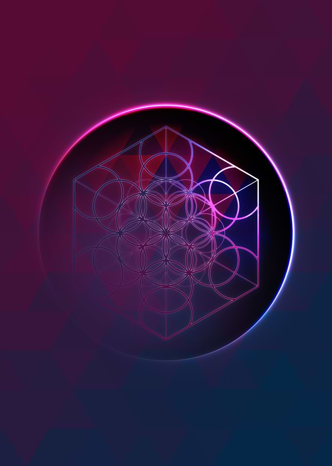 Neon Magic Circle Sign Art