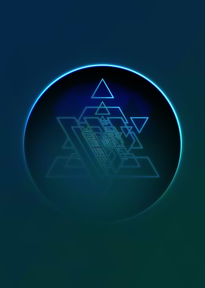 Prismatic Geometric Glyph