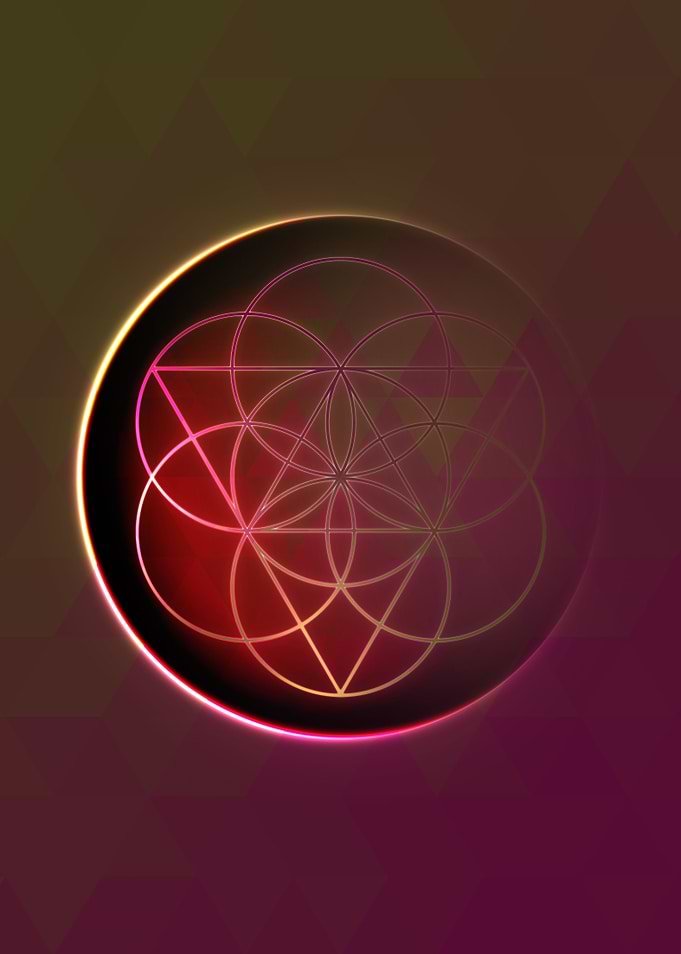 Vector Neon Glyph Rune Art