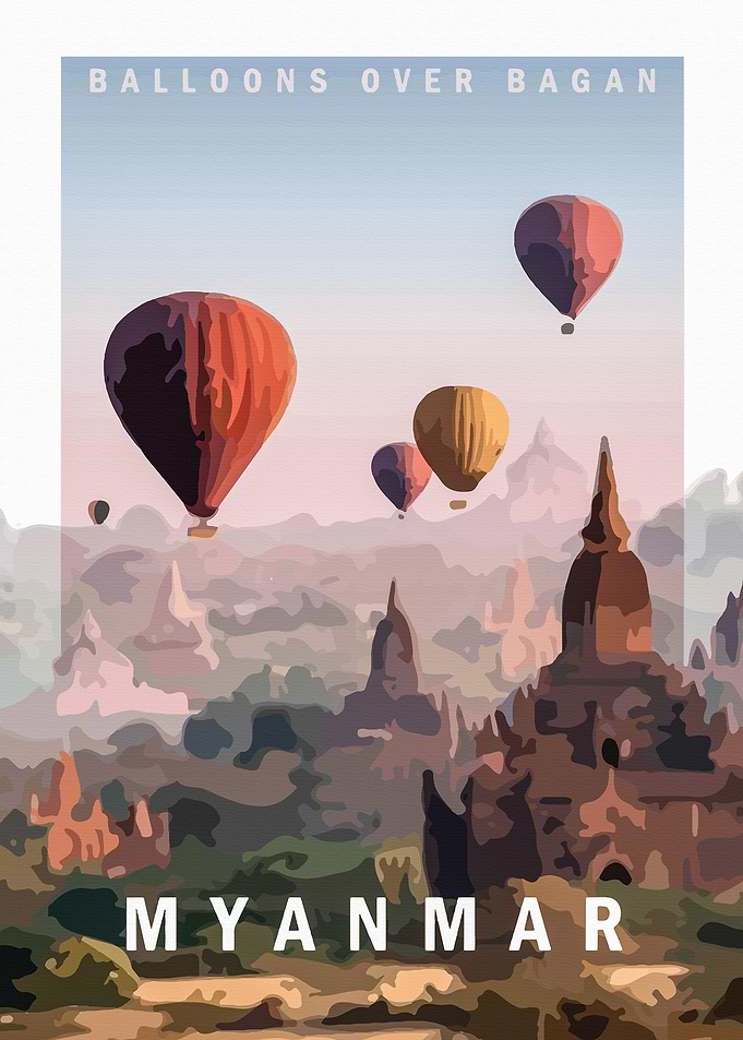Myanmar Vintage Retro