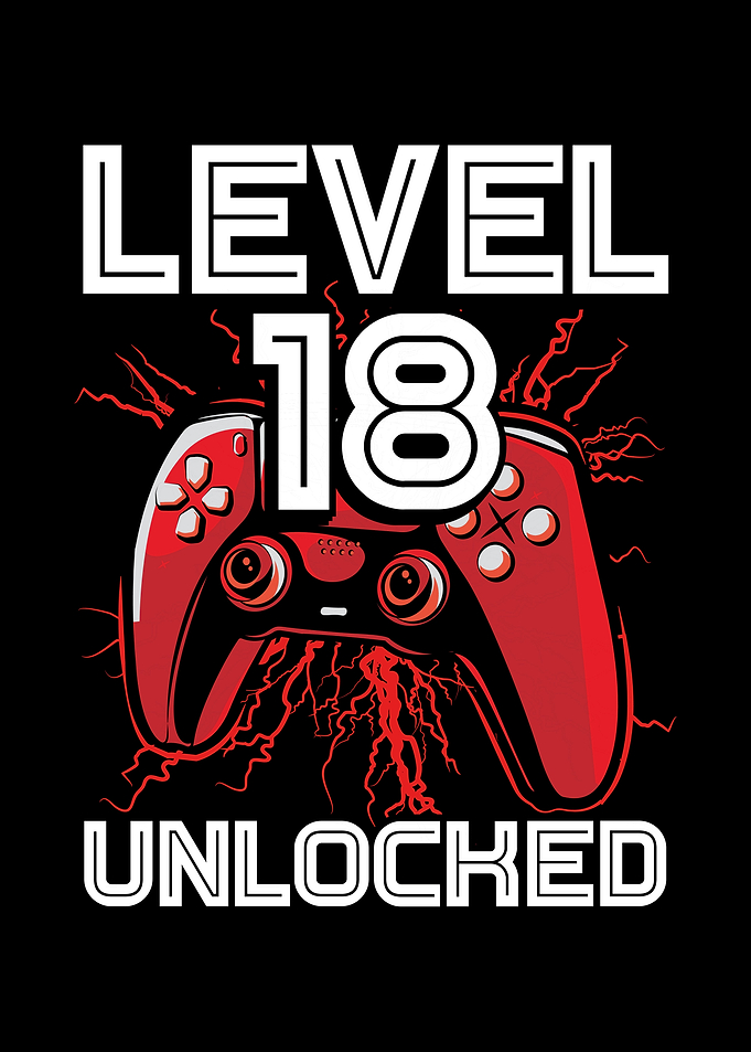 Gamer Level 18 birthday