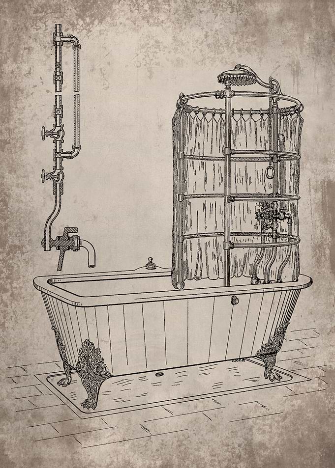 Bathtub and shower head
