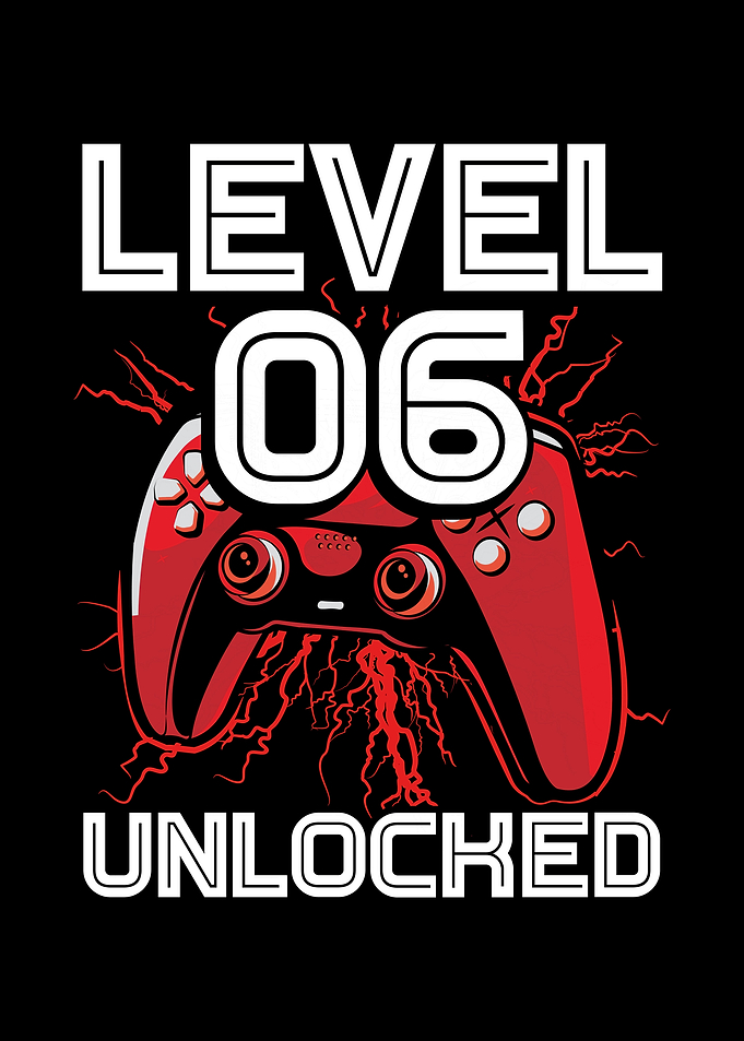 Gamer Level 06 birthday