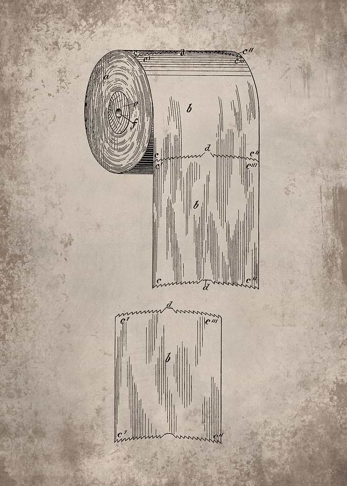 Vintage toilet roll