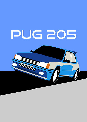 PUG 205 Peugeot minimalist