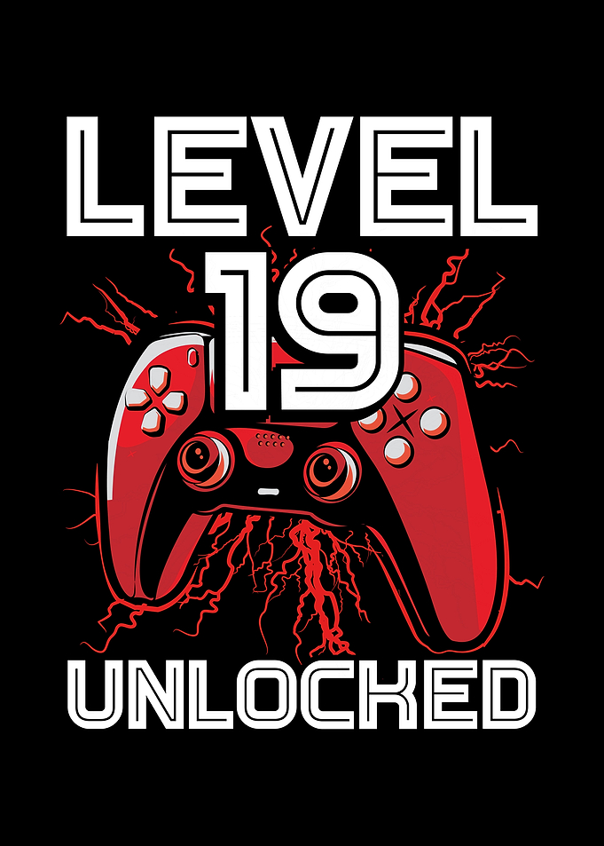 Gamer Level 19 birthday