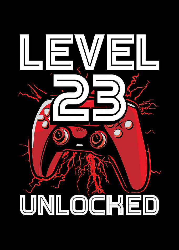 Gamer Level 23 birthday