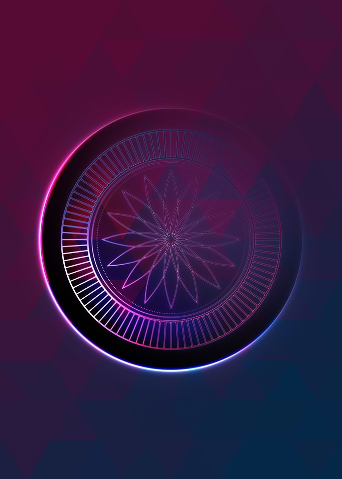 Neon Magic Circle Sign Art