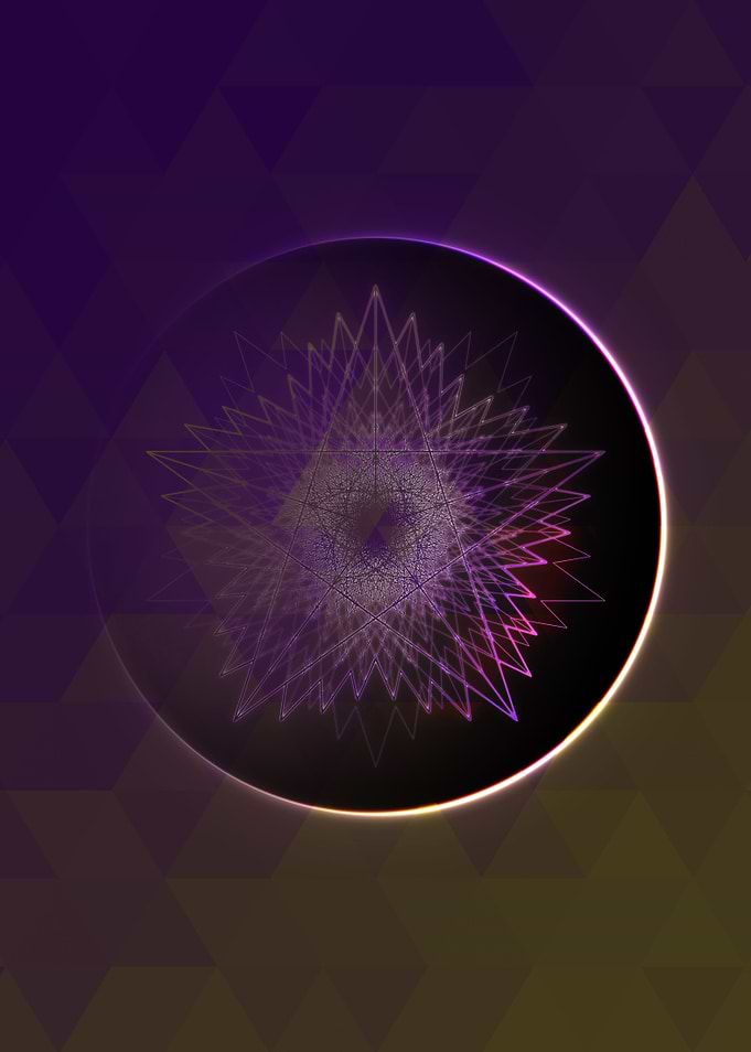 Neon Magic Circle Sign Art