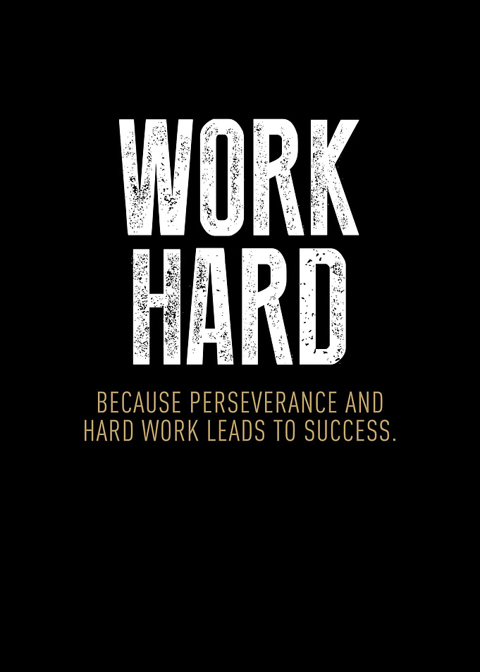Work Hard Success Word Art