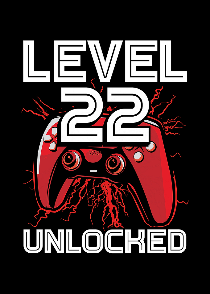 Gamer Level 22 birthday