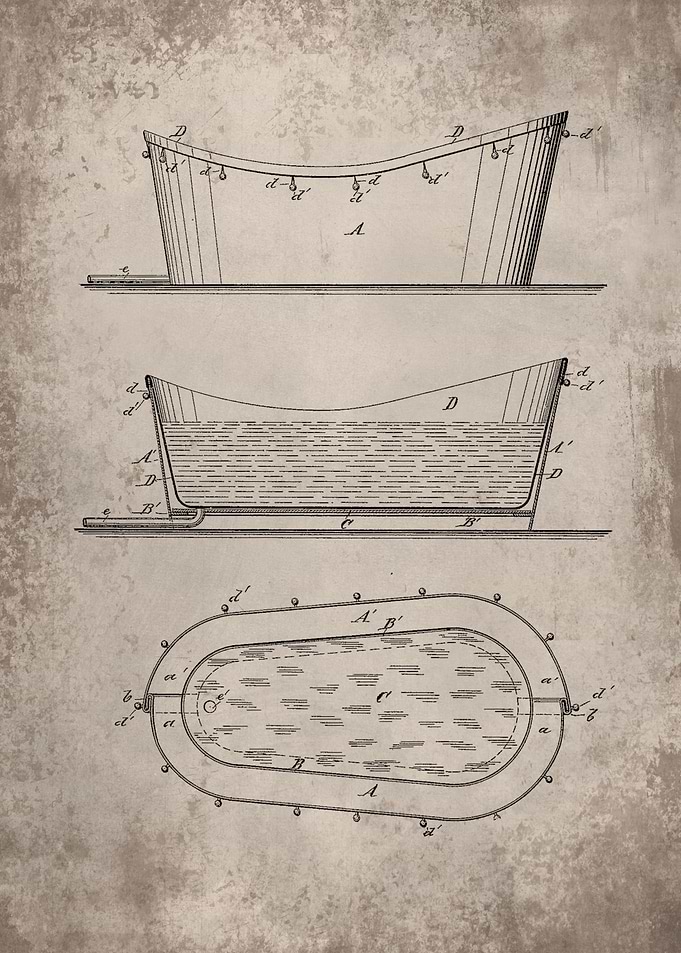 Vintage bathtub