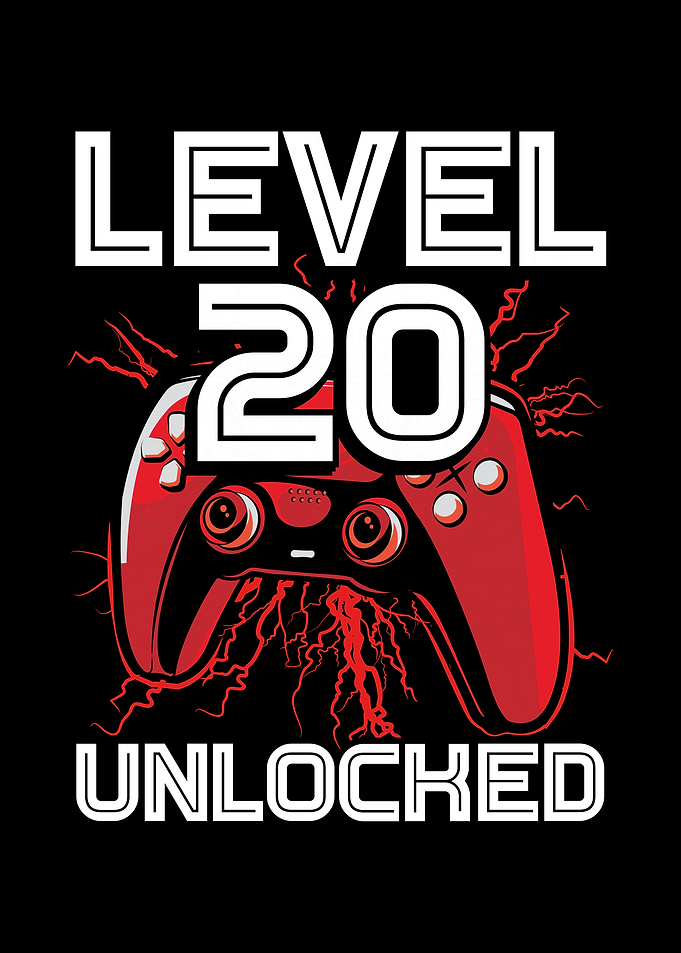 Gamer Level 20 birthday