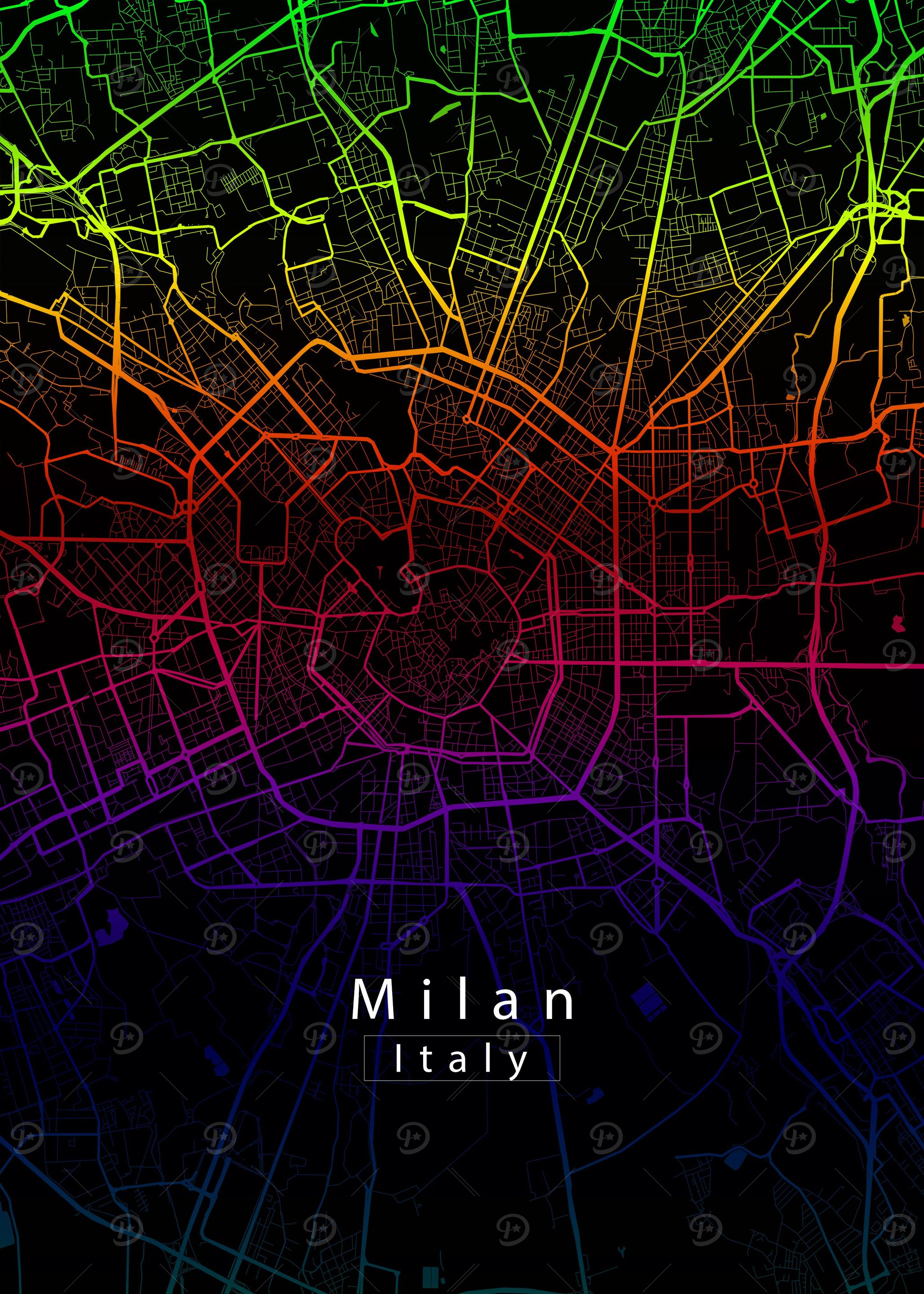 Milan City Map