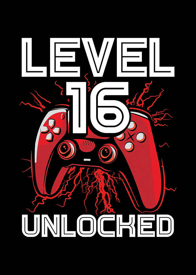 Gamer Level 16 birthday