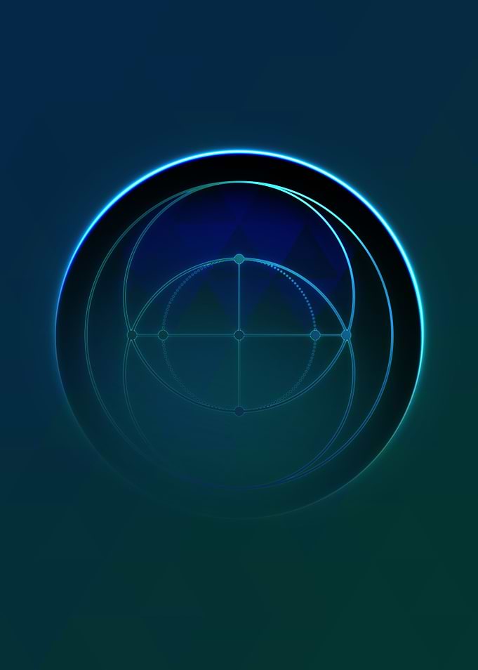 Vector Neon Glyph Rune Art
