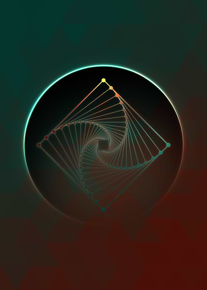 Vector Neon Glyph Rune Art