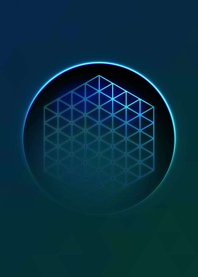 Vector Neon Glyph Rune Art