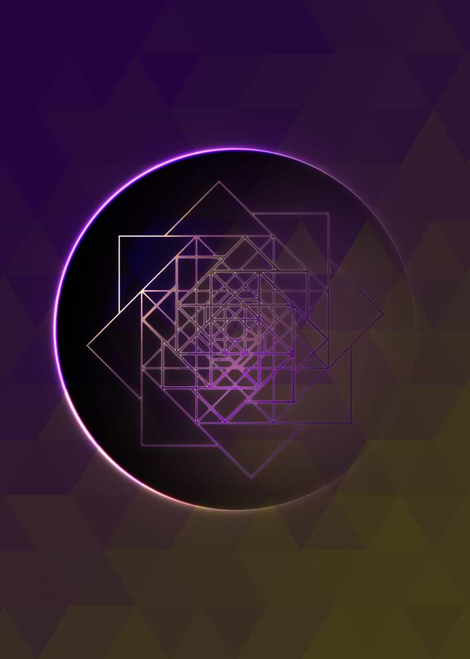 Prismatic Geometric Glyph