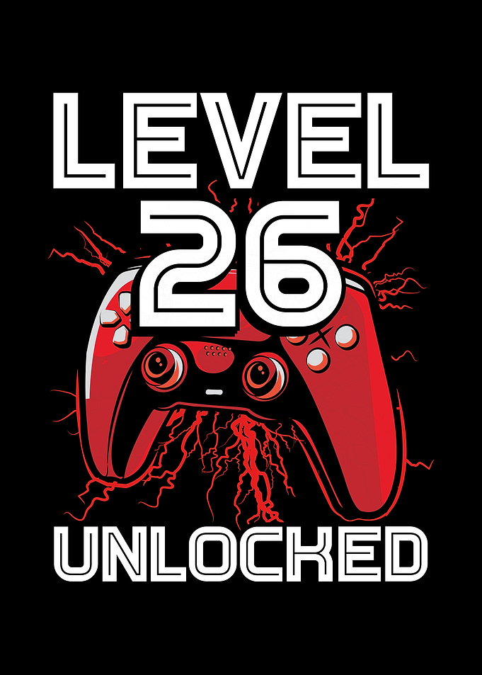 Gamer Level 26 birthday