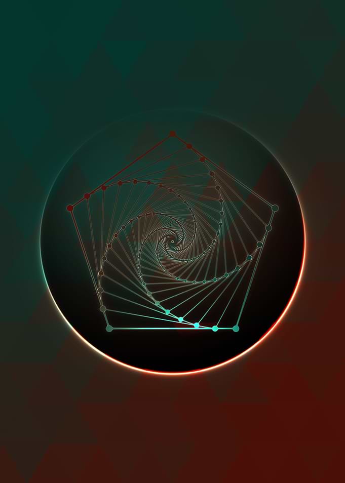 Vector Neon Glyph Rune Art